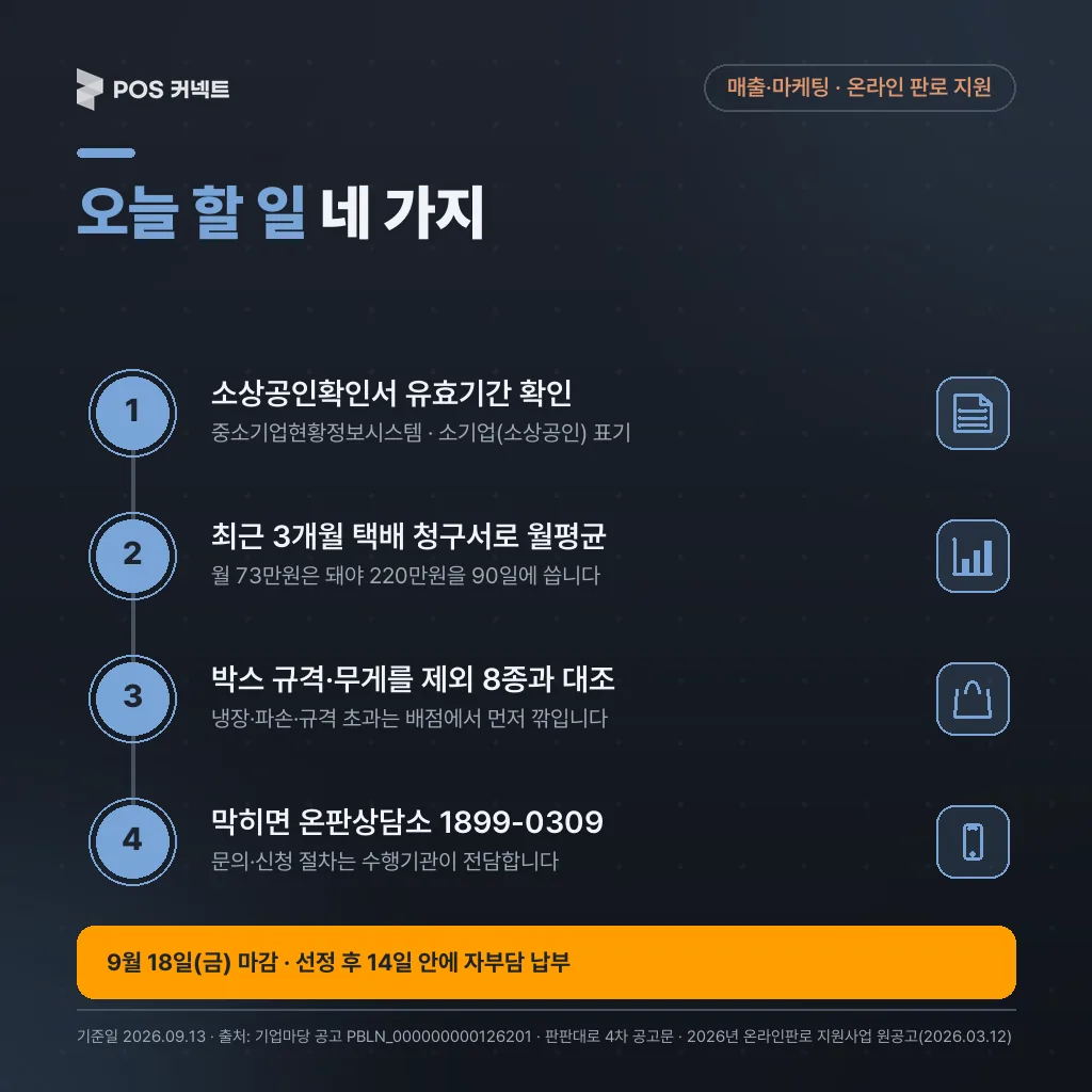 오늘 할 일 네 가지
